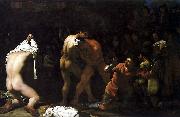 Michiel Sweerts Wrestling match oil on canvas